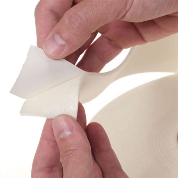 Adhesive Backed White Polyester Felt Tape - 2 wide x 100 feet long x 1mm  thick. $26.33 Each - The Felt Company