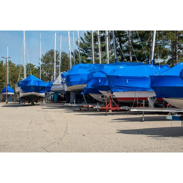 Blue Boat & Storage Shrink Wrap 7 Mil White