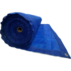 80% Blue Shade Cloth Hemmed and Grommeted - 6' Wide