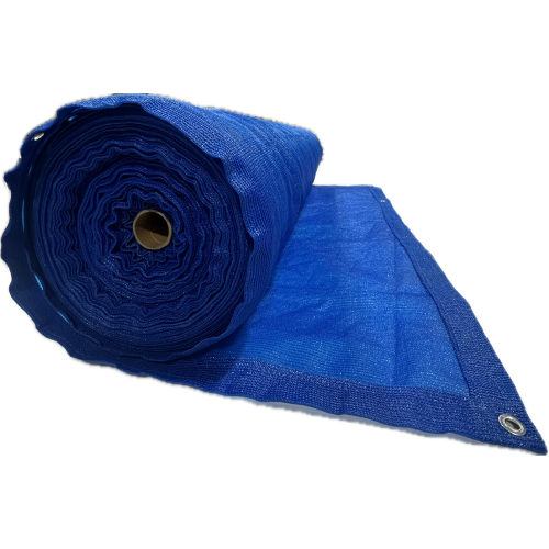 80% Blue Shade Cloth Hemmed and Grommeted