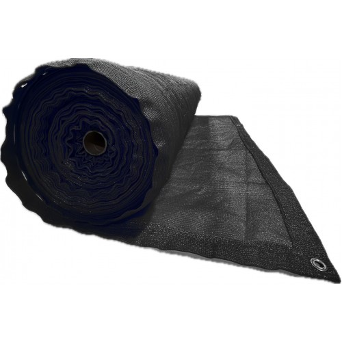 80% Black Shade Cloth Hemmed and Grommeted