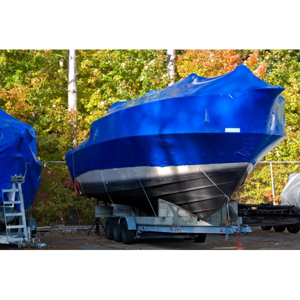 Blue Boat & Storage Shrink Wrap 7 Mil White