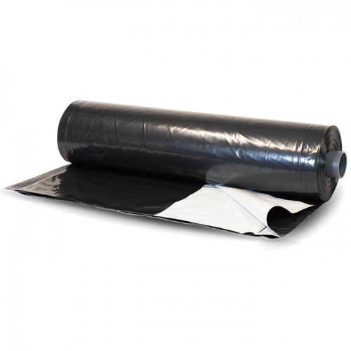 Bunker Cover 6mil Black/White Plastic Sheeting 50' x