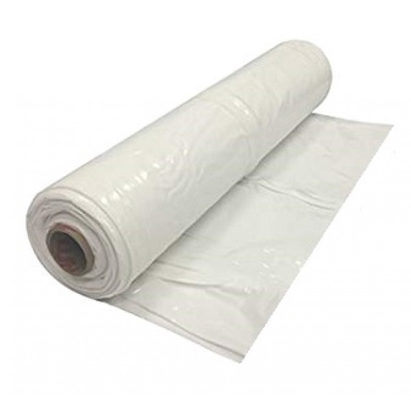 Poly Cover White Polyethylene Plastic Sheeting - 10 mil - 20' x 100