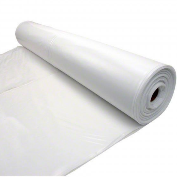 Poly Cover White Polyethylene Plastic Sheeting - 10 mil - 20' x 100